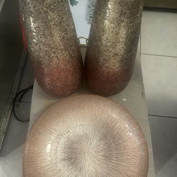 Rose Gold Vases And decoration Bowl