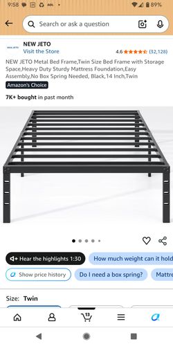 New twin size bed frame