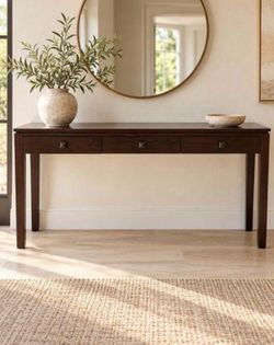 Espresso Console / Sofa Table - 3 Drawers - $85