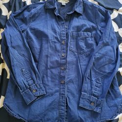 Old Navy Women's The Classic Shirt Blue Size M