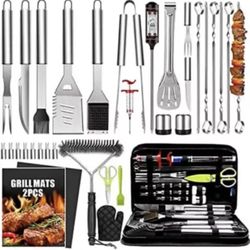 34Pcs Grill Accessories Grilling Gifts for Men 16 Inches Heavy Duty BBQ Acces...