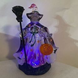 Halloween Harvest Collection Be Witching Decoration Color Changing 12.5" w/box