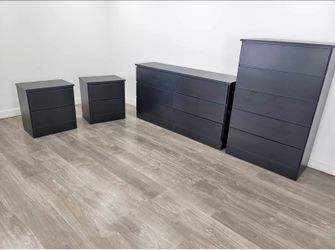 Dresser,  Chest And 2 Nightstands  - Cómoda , Gavetero Y 2 Mesitas de noche