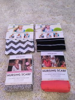 New in package nursing scarves $15 ea.