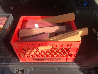 Crate Of Exotic Hardwood Scraps