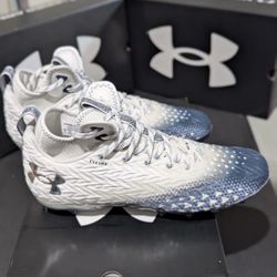 🔥 Under Armour Spotlight Clone 3.0 MC Football Cleats Mens 14 White/Navy