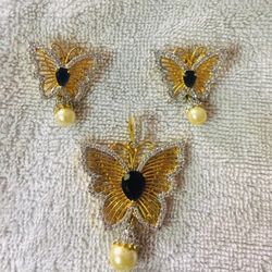 Butterfly Pendant Set