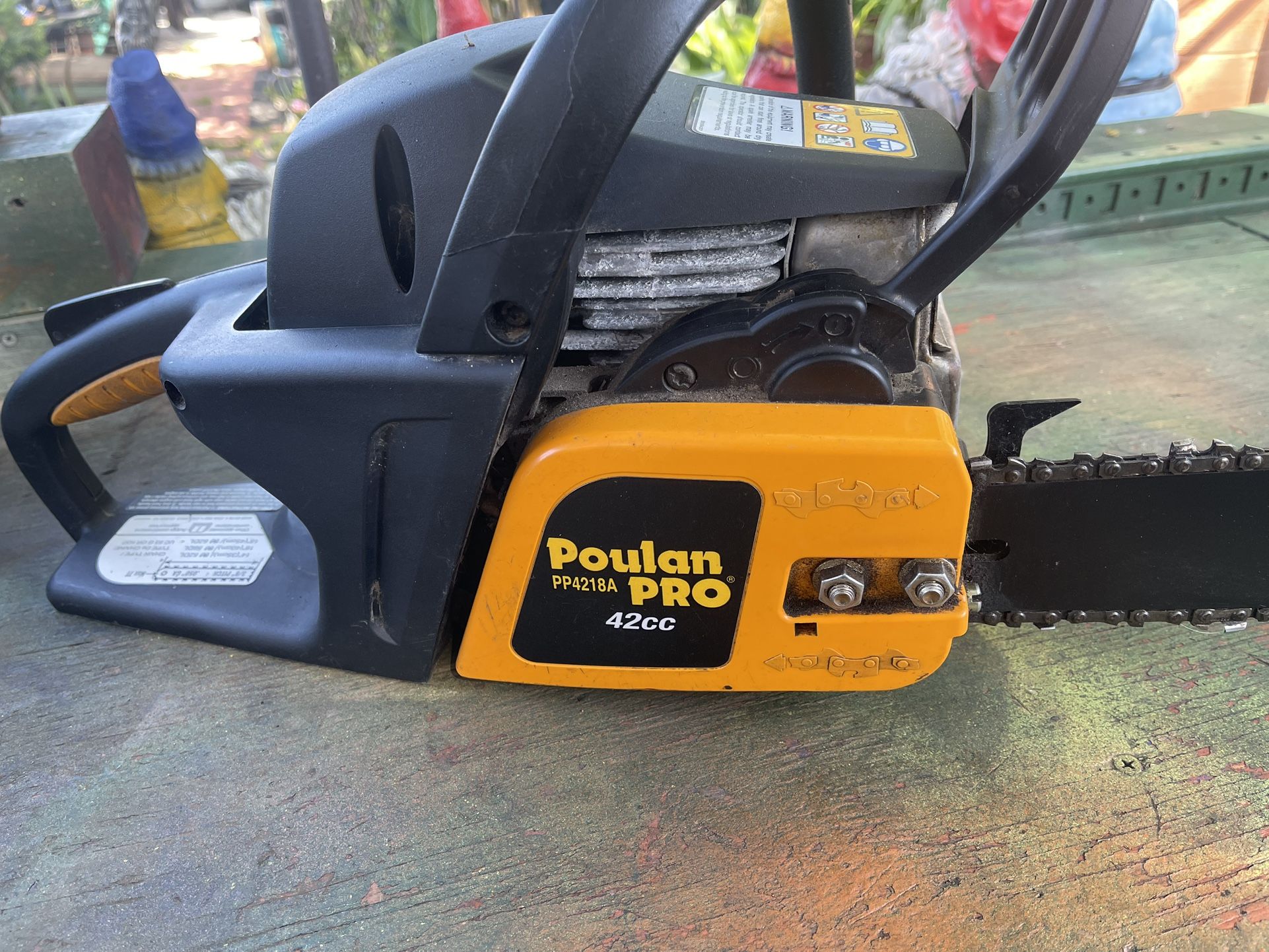 Poulan Pro PP4218A Gas chainsaw for Sale in Gardena, CA OfferUp