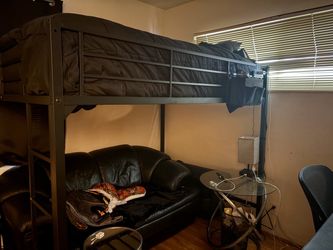Loft style bed frame
