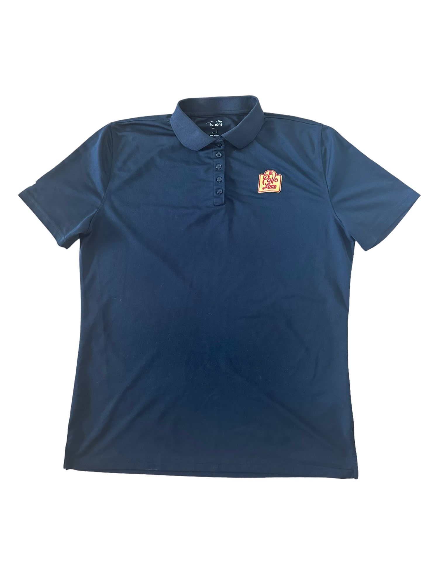 El Pollo Loco Polo Shirt Women's XL Black Short Sleeve Uniform Embroidered Logo