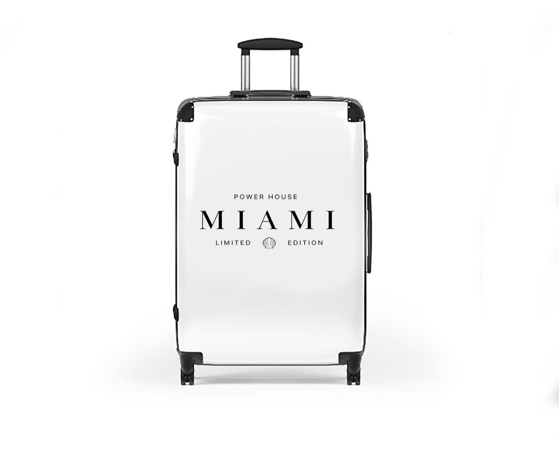 Suitcase Miami Style - Travel with Style Miami Souvenir Suitcase  . Suitcase Souvenir Collection . For A Clean and Modern Miami Look