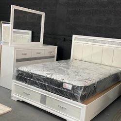 White Queen Bed. Ask For The Price