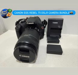 Canon EOS Rebel T5 DSLR Camera + 55-250mm Lens, 2 Batteries & Charger📸