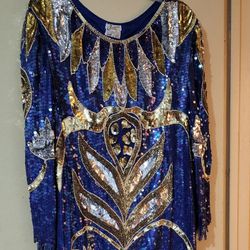 Women's Sequin Blue Dress
