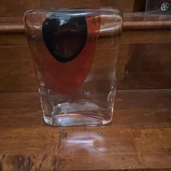 Massive 11lb Murano Sommerso Cigar Holder Red Art Glass Seguso Style MCM Block