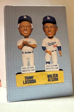 Dodgers Tommy Lasorda & Walter Alston Hall of Fame Bobblehead Set (2012)