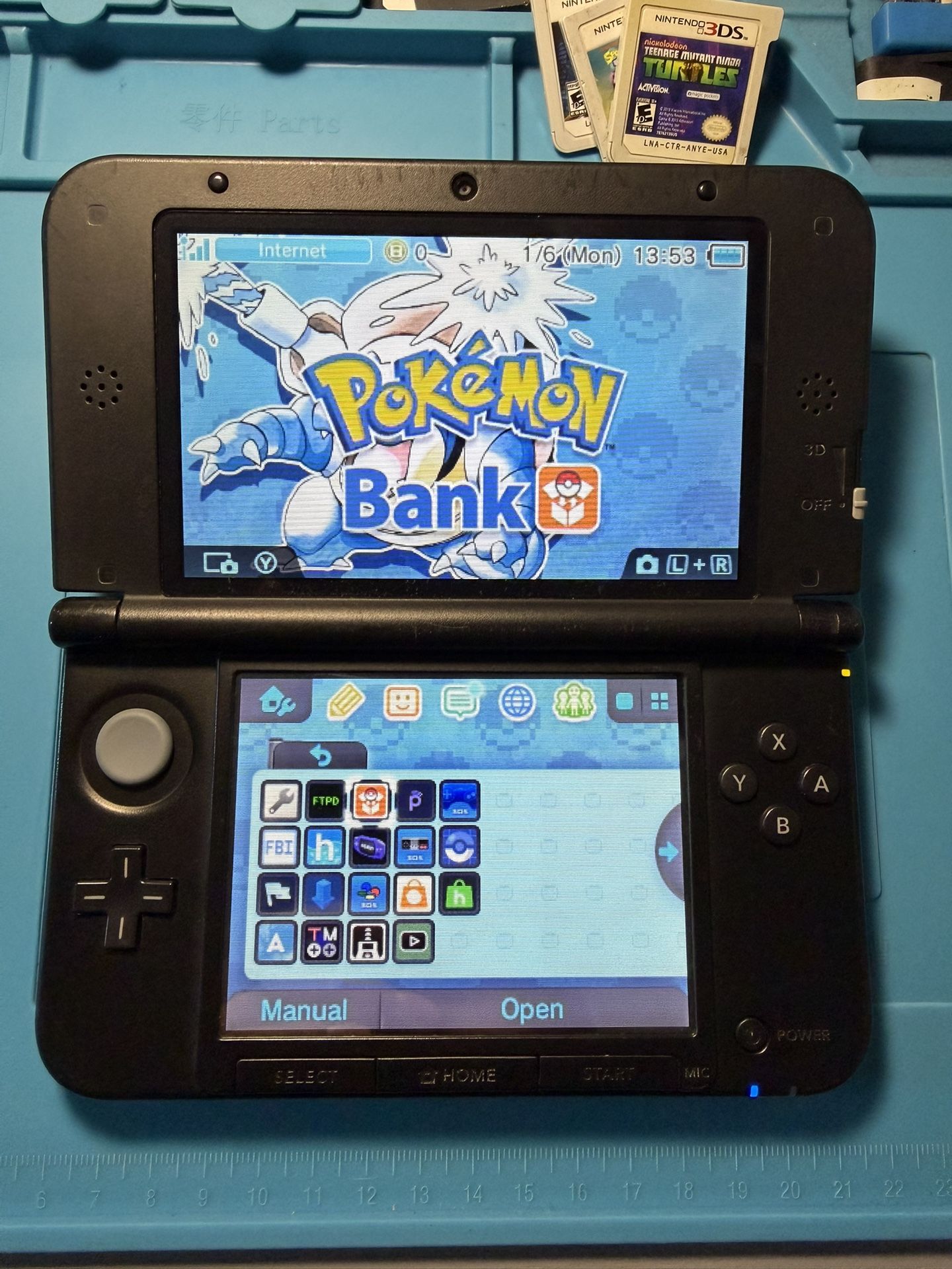 Nintendo Blue 3DS XL - Custom Setup - 64GB