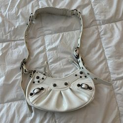 Balenciaga White Shoulder Bag