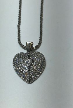 Beautiful sterling silver open-heart necklace