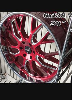 24" Custom Truck & SUV Wheels | Bolt Pattern: 6x139.7 (6x5.5) ​Upgrade your ride’s profile instantly! Heavy-duty 24-inch wheels built to fit the most 