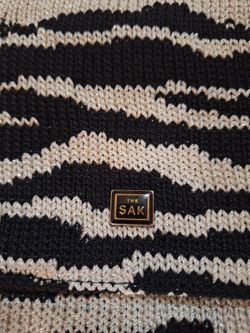 The Sak Black and White Knit Bag