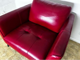 Real Red Leather Chair - Sofia Vergara Collection Rare Find