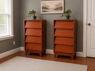 Set of 2, mid century  narrow storage dresser