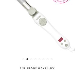 BRAND NEW IN BOX! THE BEACHWAVER CO. S1 dual voltage white rotating curling iron - white