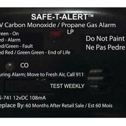 Safe-T-Alert® 25-741-BL - 25 Series™ Black Surface Mount Propane/LP Gas Alarm