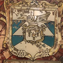 Glass Stained  Vintage  1719     Old Coniac    Sighn 