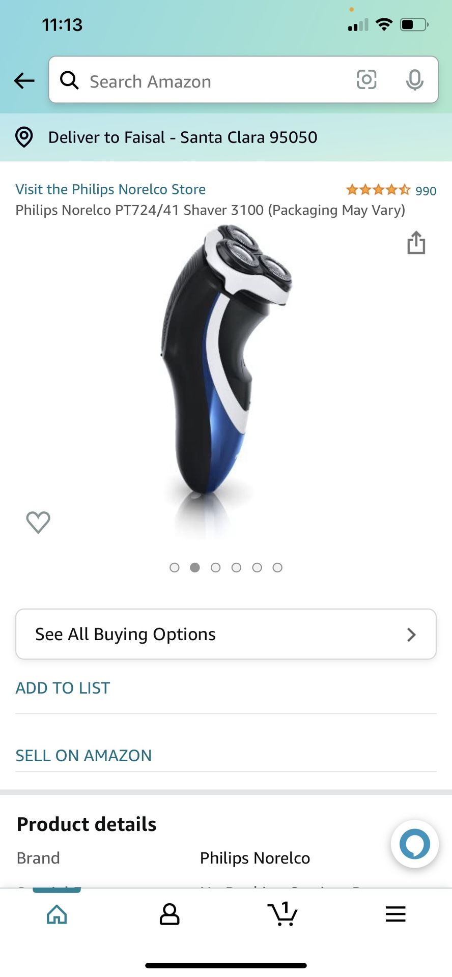 Philips Norelco Cordless Rotary Shaver And Trimmer 