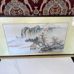 Framed Asian Art Framed Under Glass 