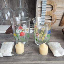Hand Painted Candle Set