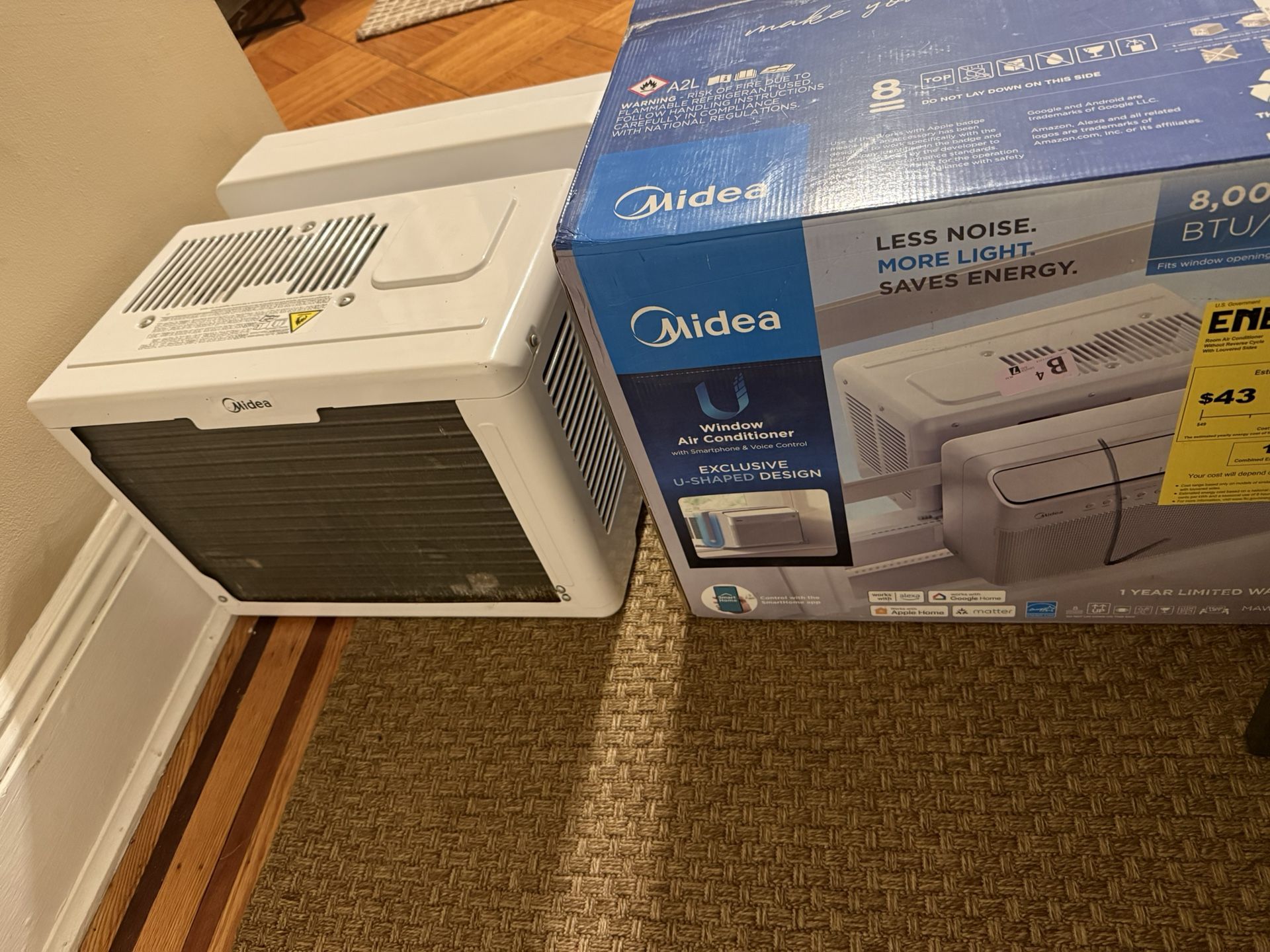 Midea 8k BTU Smart Inverter. Cord Cut