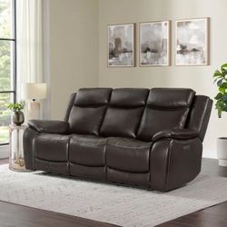 Harvey Leather Power Reclining Loveseat with Power Headrests
