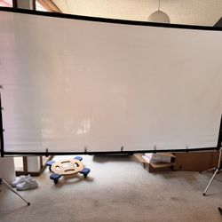 100 Inch Projector Screen And Stand 