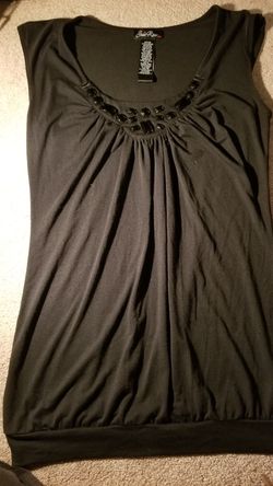 Medium long top with embellishments