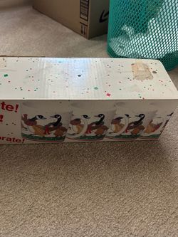 intage Mug Set Christmas Geese Celebrate W/ Box Made In Japan