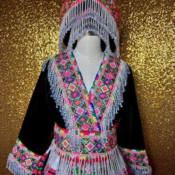  Black And Beaded Cogci Outfit Size 38