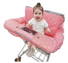 Baby Shopping Cart Cover Pink Arrow Print