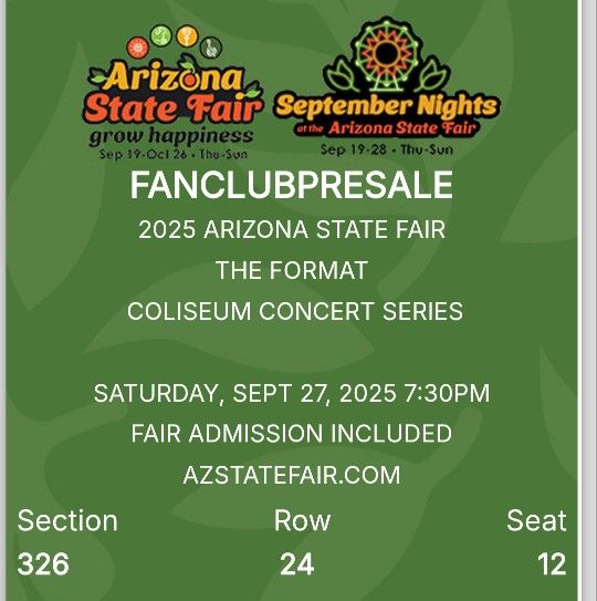 the format tickets phoenix arizona state fair pair together 
