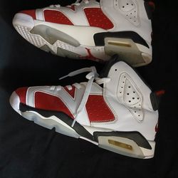 Nike Air Jordan 6 VI Retro Carmine GS Size 6.5Y 384665-106 White Black
