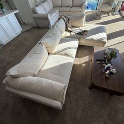 White/Cream Sectional Couch