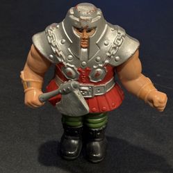 Vintage Masters of the Universe MOTU Ram Man. The figure is complete. The figure stands on his own and his spring mechanism works. 
