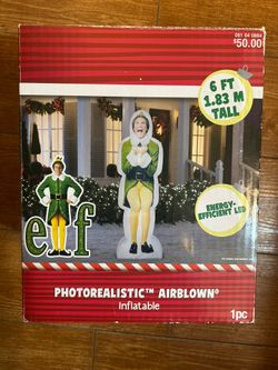 Giant Lighted ELF blow Up - Indoor Or Outdoor Use 