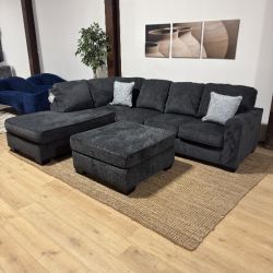2-Piece Sectional with Ottoman