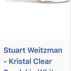 Stuart Weitzman Kristal Clear And White Size 5.5B Used Once $200