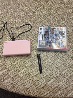 Nintendo DS Original (Pink) – Good Condition – Includes Games, Charger & two￼ stylist