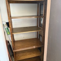 Solid Wood 5-Tier Bookshelf / Storage Shelf