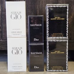 Dior Sauvage, Giorgio Armani And Marc Jacobs Cologne And Perfume 